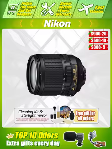 Nikon 18-105 Lens AF-S DX 18-105mm f/3.5-5.6G ED VR for Nikon D3200 D3300 D3400 D5200 D5300 D5500 D9
