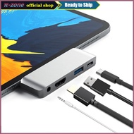 4 in 1 Type-C Hub for iPad Air 4 5 10.9 Pro 11 12.9 inch 2018 2021 Mini 6 USB-C to HDMI Adapter Conv
