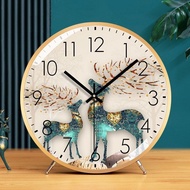 JH Spot Goods Table Clock Household Living Room Fashion Clock Desktop Decoration European Silent Des