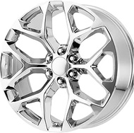 ATATQW 1pcs 22 24 26 Inch Wheels 6x139.7 Alloy Wheels Rim Compatible For Chevy Silverado Tacho(Chrom