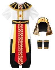 ReliBeauty Egyptian Costume Kids Boys Halloween Pharaoh Costume for Boys