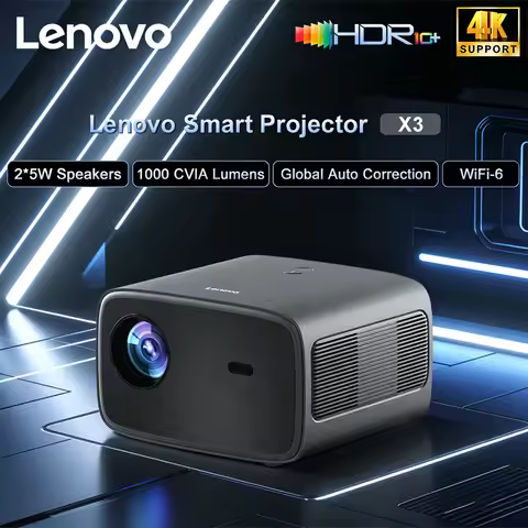 Lenovo X3 4K Projector HDR 10 Decode 1000CVIA Brightness Home Cinema Media Video Full HD with Wifi6 