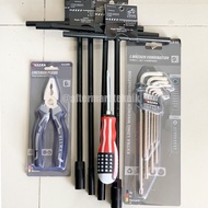Complete Package / Motorcycle Key Tool / TEKIRO Wrench Set / T Key + Pliers + L Key + TEKIRO Screwdr