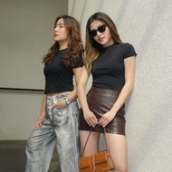 Auri Cropped Tee [Top CropWanita Crop Top/ Wanita Short Sleeve Fitted T-Shirt/ Daily T-Shirt/ Sports