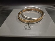 Calvin Klein CK 雙環手環 玫瑰金 XS