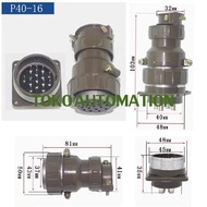 P40 40MM 16 PIN Aviation Plug Connector Aviation Circular Connector SX12 SalleBIG 