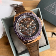 ORIGINAL GUESS WATCH W1058G2 MAN BROWN LEATHER