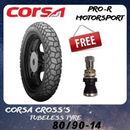 CORSA CROSS S TYRE TAYAR TUBELESS 70/90-17 80/90-17 90/90-17 100/80-17 110/80-17 120/80-17 130/80-17