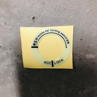 CJ ebike key fluorescent Sticker Keyhole