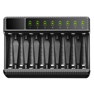 MIIQNUS Smart 8 Slots Independent Slot LCD Display for AA/AAA Consumer Electronics Chargers Battery 
