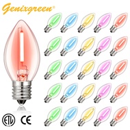 [110V] C7LED Bulb American Standard Colorful Filament Sharp Bulb e12 Small Screw 0.5W Energy-Saving 