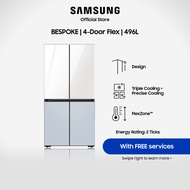 Samsung BESPOKE 496L 4-Door Flex Fridge | Auto Ice Maker | UV Deodorising Filter | F-RF60F1735B48