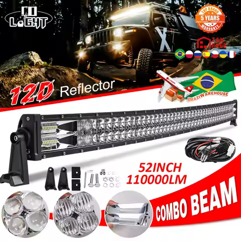 CO LIGHT 2-Row 22" 32" 42" 52" LED Light Bar 11000LM Work Light Combo Offroad Led Bar for 4x4 4WD SU