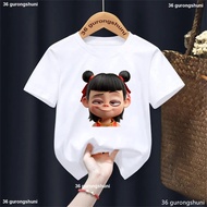 Funny Nezha2 cartoon Printed Tshirt Girls/Boys funny Clothes