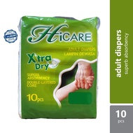 Hicare Adult Diapers Xtra Dry -M, L, XL, XXL (10 pcs)