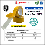 *FULL COTTON CLOTH* Premium Double Sided Carpet Tape 24MM 48MM (1 ROLL)