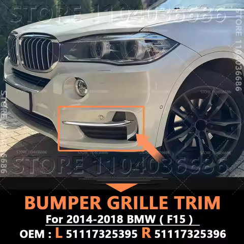 For 2014-2018 BMW X5 35i 35ix 35dx 40ex 50ix (F15) Chrome Front Bumper Grille Trim 51117325395 51117