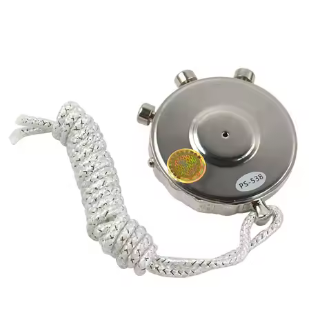 PS-538 Metal Digital Timer Sports Stopwatch Water Resistant Memory Counter Antimagnetic Chronograph 