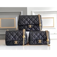 Chanel Love Heart Adjustment Buckle Chain Mouth Cover Bag CF Square Fat Heart Bag Adjustable Metal B