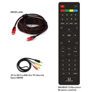 [Local Seller] UKOBOXRemote control High quality HDMI cable / 100cm AV to RCA cable for UKOBOX