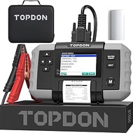 TOPDON Battery Tester BT600, 12V 24V Car Battery Tester with Printer, 100 to 2000 CCA, 3.5" Color Sc