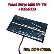 Solar Cell Mini Solar Panel/ 6V 1W + DIY DC Cable