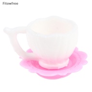 Fitow Dollhouse Miniature Tea Pot Kettle Coffee Cup Saucer 3pc Set Accessories FE