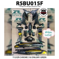 Cover Set Rapido Yamaha Y125ZR Chrome (16) White Hijau Lumut Y125 Accessories Motor 125ZR DNLGM1 Gre