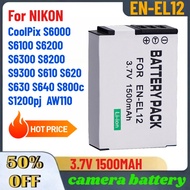 EN-EL12 3.7V 1500MAH Battery For NIKON CoolPix S6000 S6100 S6200 S6300 S8200 S9300 S610 S620 S630 S6