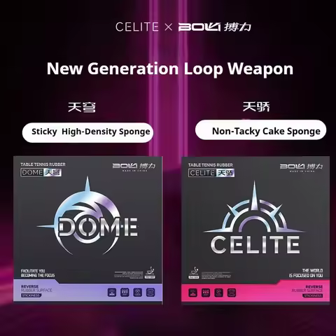 CELITE DOME Table Tennis Rubber Sheet Non-Tacky Sticky Pimples-in Ping Pong Rubber with Sponge ITTF 