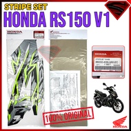 100% ORIGINAL HONDA RS RS150 V1 RS150R RS 15 STRIPE SET BLACK 06900-K56-M60ZC / 86000-K56-M60ZC