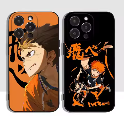 Anime H-Haikyuu Karasuno Phone Case For iPhone 16,15,14,13,12,11,Plus,Pro Max,XS,X,XR,SE,Mini,8,7 So