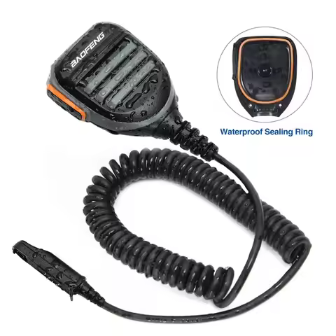Baofeng Microphone UV68 Pro Max V2 Walkie Talkie Waterproof PTT Speaker Mic for UV9R Pro UV S22 Pro 