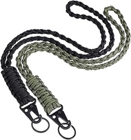 2 Pack of 21 inch Durable Round Cord Heavy Duty Lanyard with Safety Breakaway Buckle, Paracord Lanya