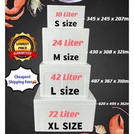 Foam box Polystyrene box Seafood/Frozen food fruit box gabus putih Ice Box white box insulation box 