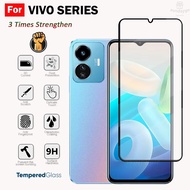For Vivo T1X Y72 Y76 Y76s Y77 5G 9H 3 Times Strengthen Tempered Glass Screen Protector