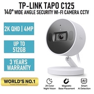 TP-Link Tapo C125 Magnetic Base Security Wi-Fi Wide Angle Camera 4MP 2K QHD CCTV
