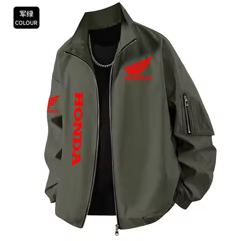 2026 Honda Red Wing Logo Printed Jacket, Outdoor Sports Racing Suit, Oversized Motorcycle, Motorcycl