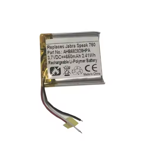 For Jabra Speak 710 AHB682828HPA Headset Battery 3 Wire