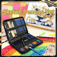 24/35/71pcs Sketch Pencil Set Professional Drawing Kit Charcoal Painting Tool Student Art Supplies
