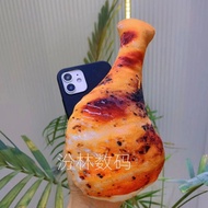 for Oppo A32 A35 A55 A72 A96 Simulation Large Chicken Leg Casing Cover All-inclusive Reno 3/4/5/6/7/8/9/10 Pro Phone Case Creative R15 R17 Funny Phone Shell