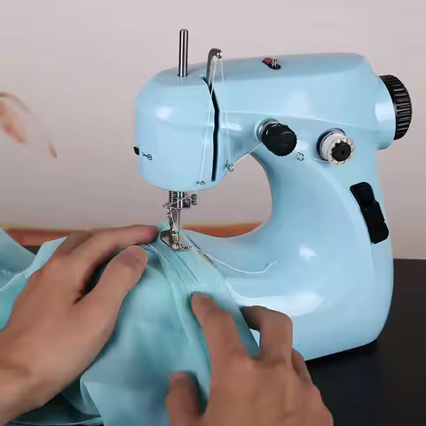 INNE Household 211 Mini Sewing Machines Handheld Sewing Machine Light and Speed Control for Beginner