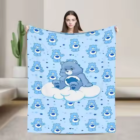 Care Bears Grumpy Bear (2) Blankets Quality Warm Throw Blanket Spring Travel Bedroom Fluffy Bedsprea