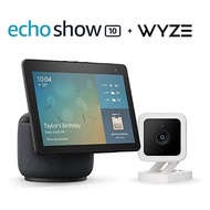 Amazon Echo Show 10 (3rd Gen) | HD smart display with motion and Alexa | Charcoal | with Wyze Cam V3