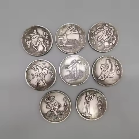 Antique Silver dollar silver coin collection,a set,8 Fairies,Collection&Adornment,Free shipping
