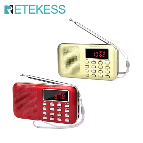 RETEKESS PR11 Radio Receiver Portable FM AM 2 Band Digital Mini Radio Pocket With USB MP3 Player Sup
