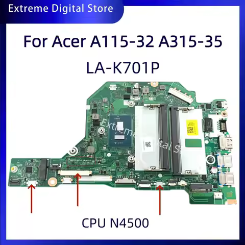 LA-K701P motherboard is suitable For Acer A115-32 and A315-35 laptops, supports N4500 CPU, SSD: 0GB 