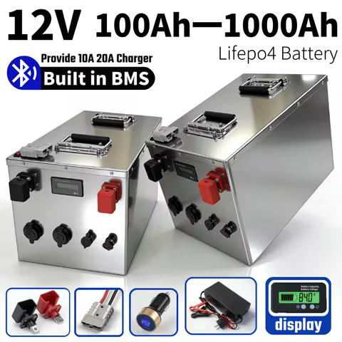 Chi Neng-12V 100Ah 200Ah 300Ah 400Ah 500Ah 600Ah 800Ah 1000Ah Deep Cycle Lifepo4 Battery for Solar P