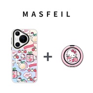MASFEIL | เคสโทรศัพท์มือถือแบบบางเฉียบด้วยแม่เหล็กพร้อมขาตั้งสำหรับ Huawei Pura70Pro P60 P40pro+ แบบ