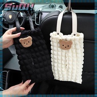 SUQI Auto Seat Back Headrest Napkin Bag Organizer, Multi-Use Universal Car Tissue Holder, Cartoon Hanging Tissue Dispenser for SUV Truck Van